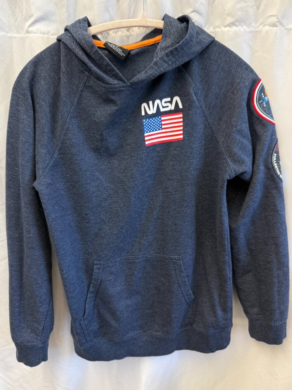 Buzz Aldrin NASA Hoodie Youth Large Blue Space Sweatshirt